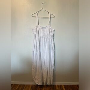 Banana Republic White Sleeveless Maxi Dress